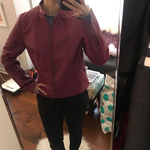 Last Chance Pink Leather Jacket - Picture 6 of 7